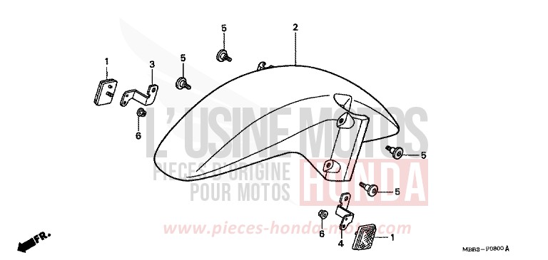 AILE AVANT de VTR "FireStorm" MIDDY BLUE METTALIC (B162) de 1999